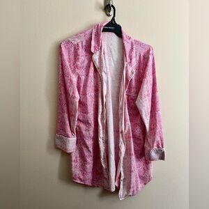 VS Snake Skin Print Button Down Sleep Dress